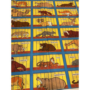 Vintage Springmaid Nabisco Barnum’s Animal Crackers Twin Flat Sheet Bright Bold